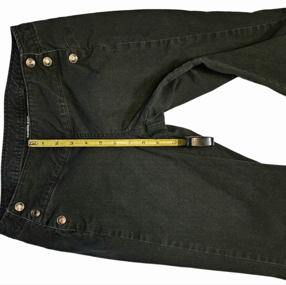 Express Jeans Vintage 90s Women's 5/6 Washed Black Sailor Snap Front Flare - Picture 11 of 13